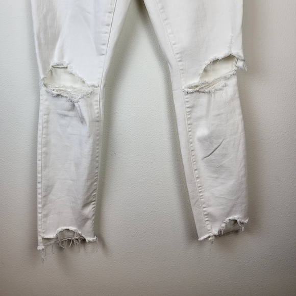 MOTHER Stunner Zip Ankle Step Fray Jeans in Little Miss Innocent 25 - Picture 8 of 9